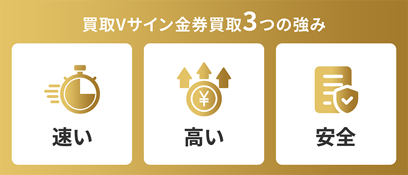 買取Vサインの金券買取の3つの強み